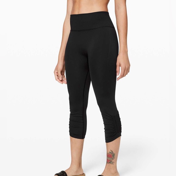 Lululemon Ebb To Street Crop 21" Brown Sz 4 - Picture 2 of 12